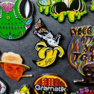 Banana Cat Pin. Limited Edition 100 (Heady Enamel Funny Dab Festival Hat Pins)
